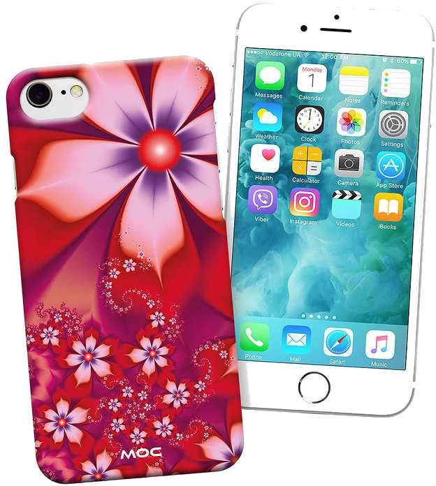 Moc Sport Ab Telefono dėklas MOC Mag Case iPhone7 8 Raudona gėlė