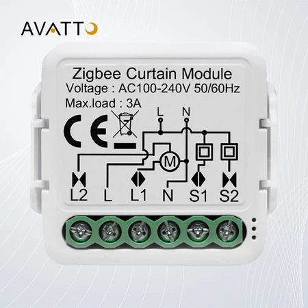 Užuolaidų modulis Zigbee AVATTO N-ZCSM01-1-1-ALI