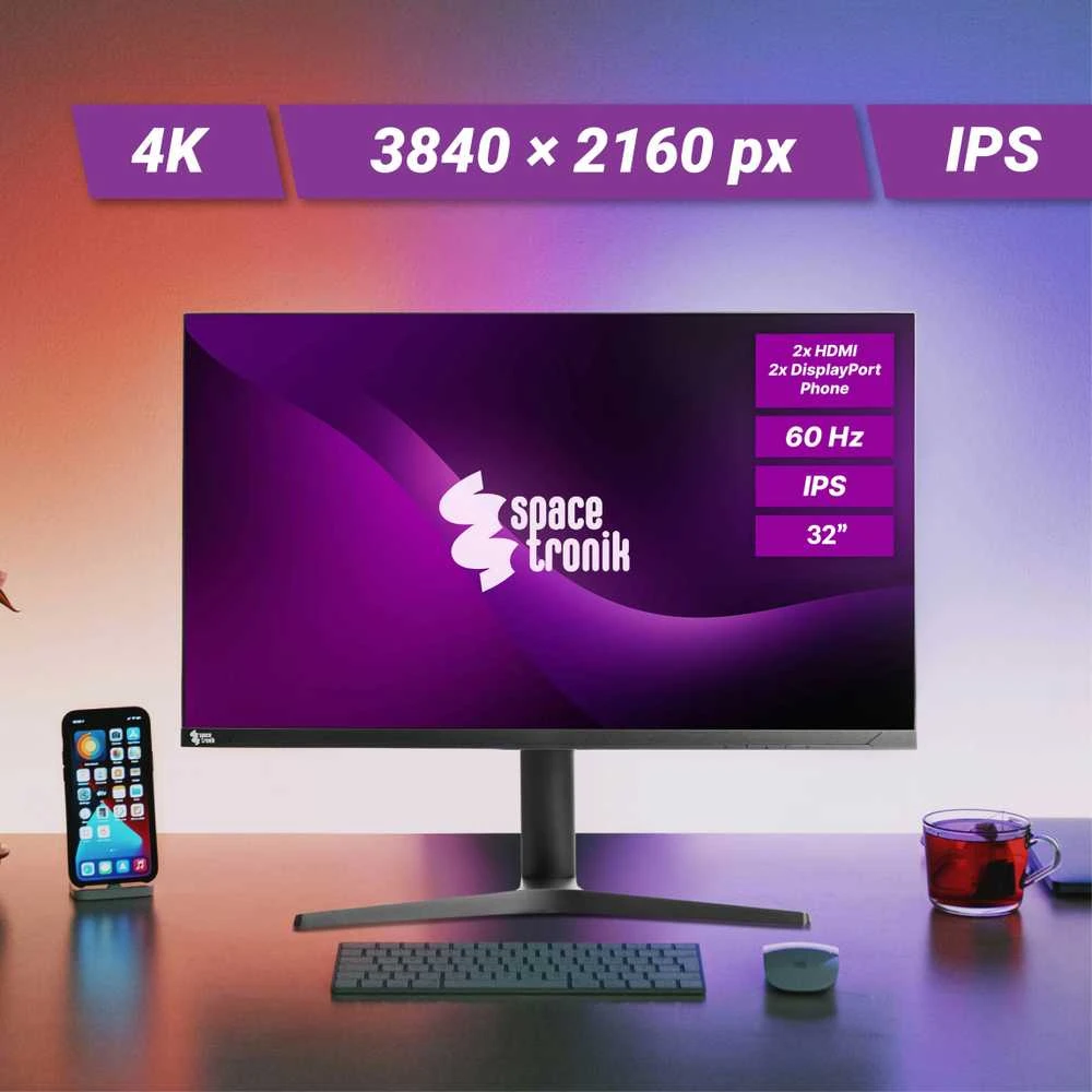 Monitorius 32 cale 4K IPS Spacetronik SPA-M3201