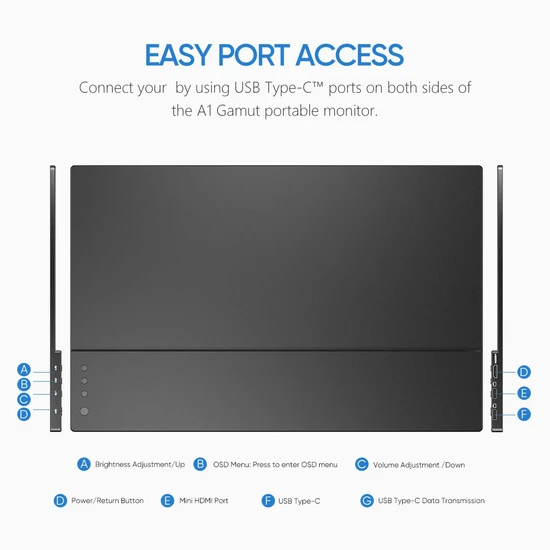 Nešiojamas monitorius Arzopa A1 GAMUT 15.6"