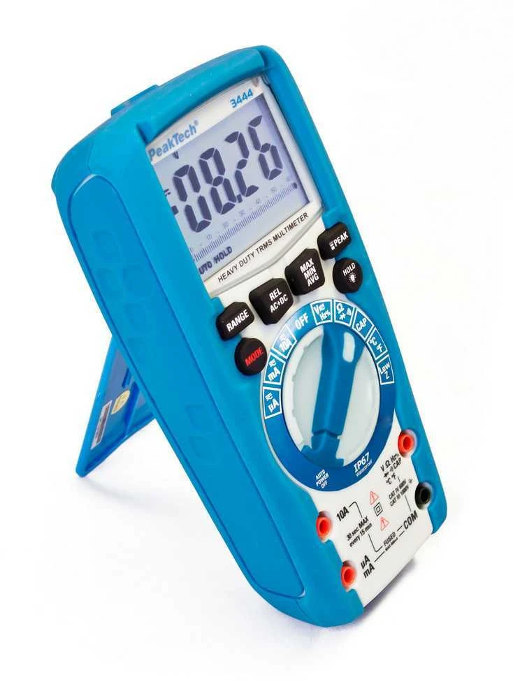 TruRMS IP67 PeakTech 3444 LCD skaitmeninis multimetras