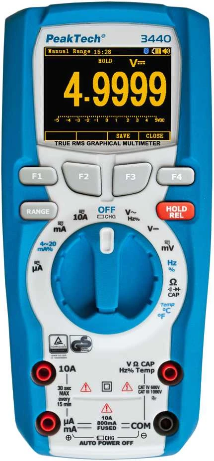 Grafinis multimetras su spalvotu LCD PeakTech 3440