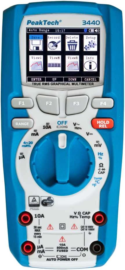 Grafinis multimetras su spalvotu LCD PeakTech 3440