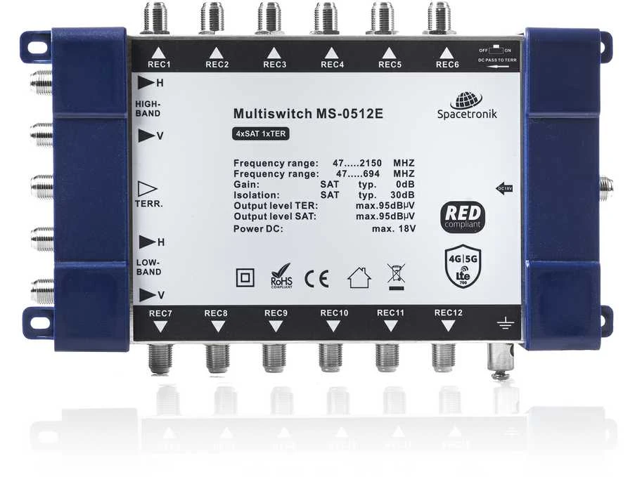 Šakotuvas Multiswitch 5/12 Spacetronik E-Series MS-0512E
