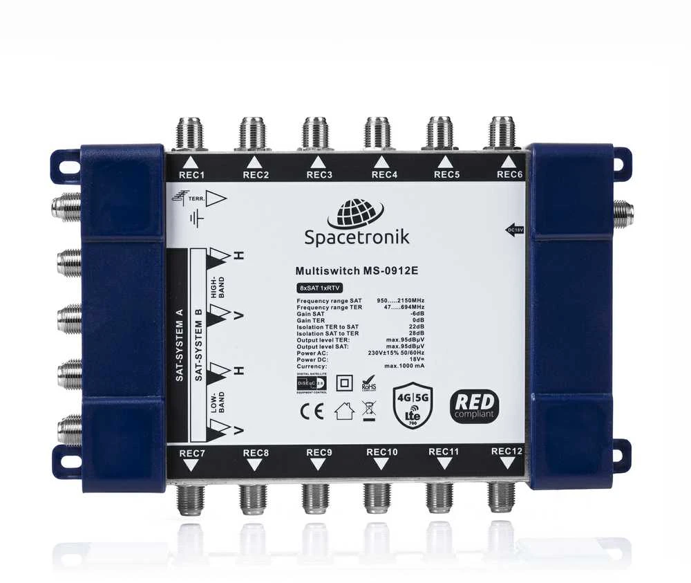 Šakotuvas Spacetronik Multiswitch 9/12 Spacetronik E serija MS-0912E