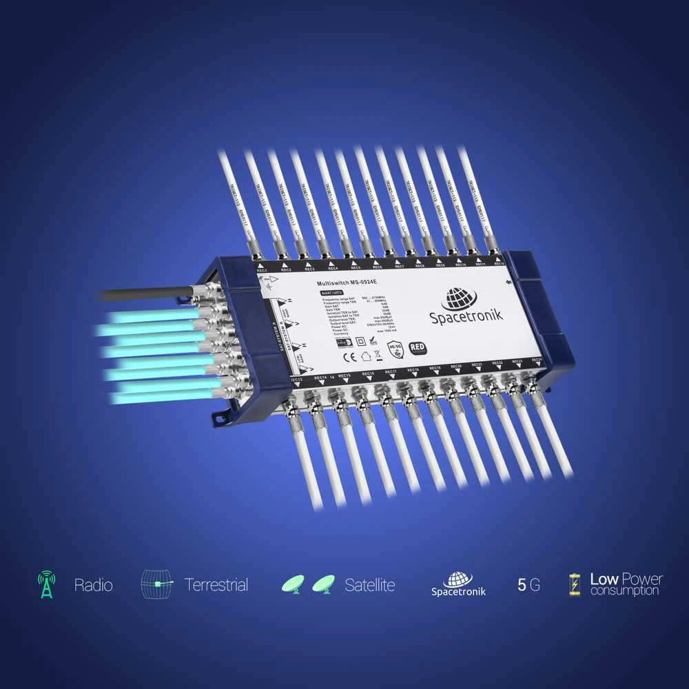 Šakotuvas Multiswitch 9/8 Spacetronik E-Series MS-0908E
