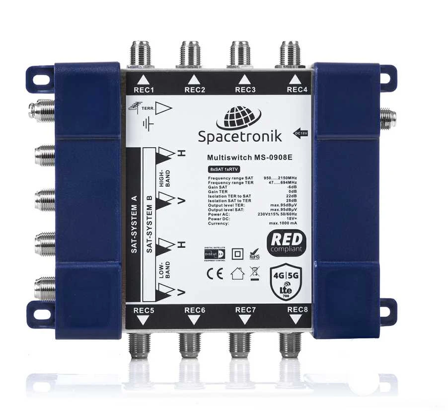 Šakotuvas Multiswitch 9/8 Spacetronik E-Series MS-0908E