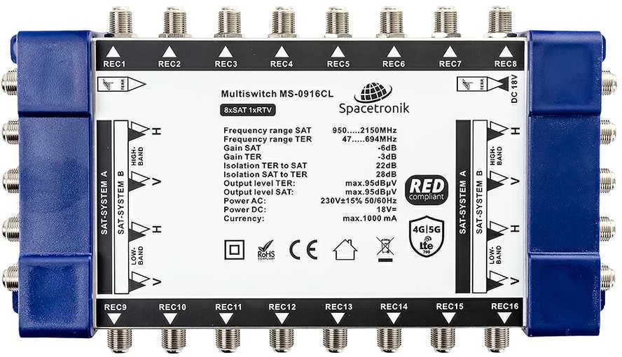 Šakotuvas Multiswitch Spacetronik Pro Series MS-0916CL 9/16C