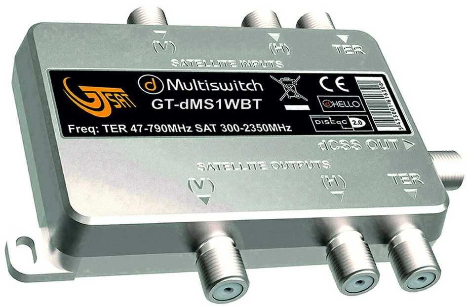 Gt Sat Multiswitch Wide Band ir Unicable II GT-dMS1TWBT