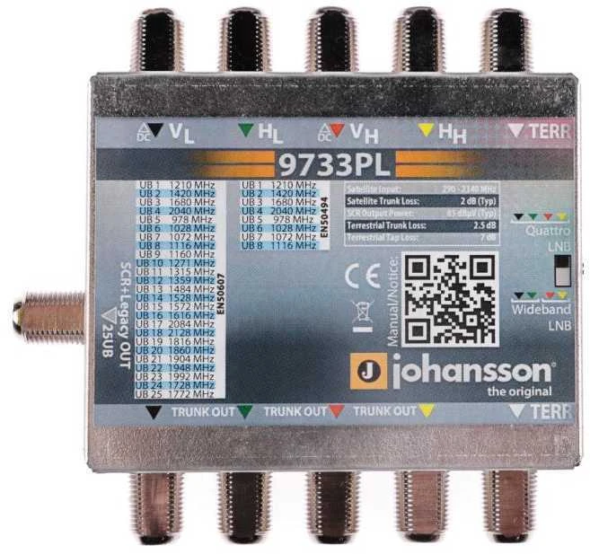 Multiswitch Unicable II Johansson 9733PL 1x 24 UB