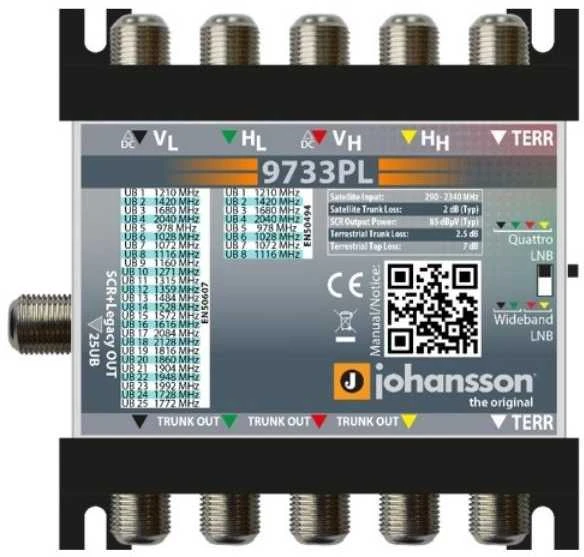 Multiswitch Unicable II Johansson 9733PL 1x 24 UB