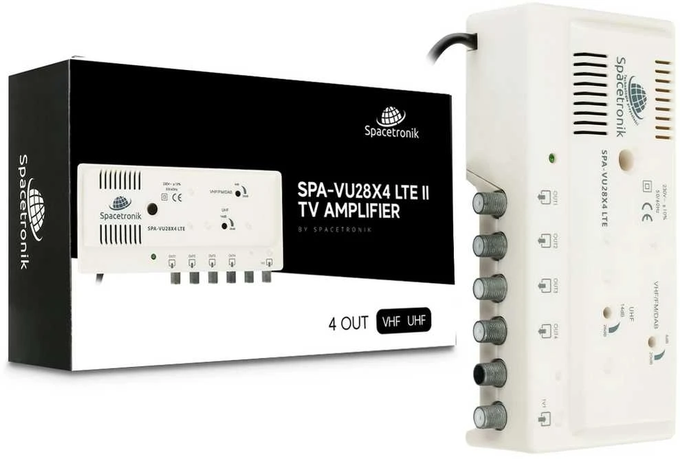 Namų televizoriaus stiprintuvas 4xOUT Spacetronik SPA-VU28X4