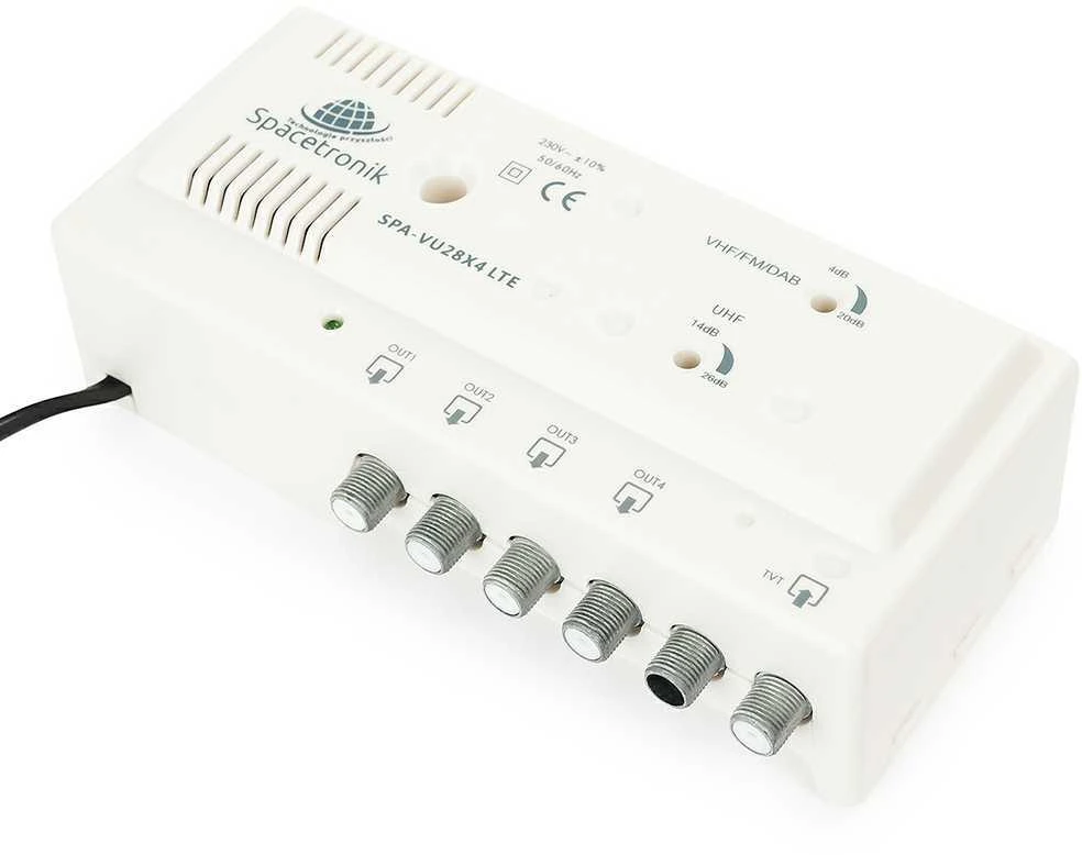 Namų televizoriaus stiprintuvas 4xOUT Spacetronik SPA-VU28X4