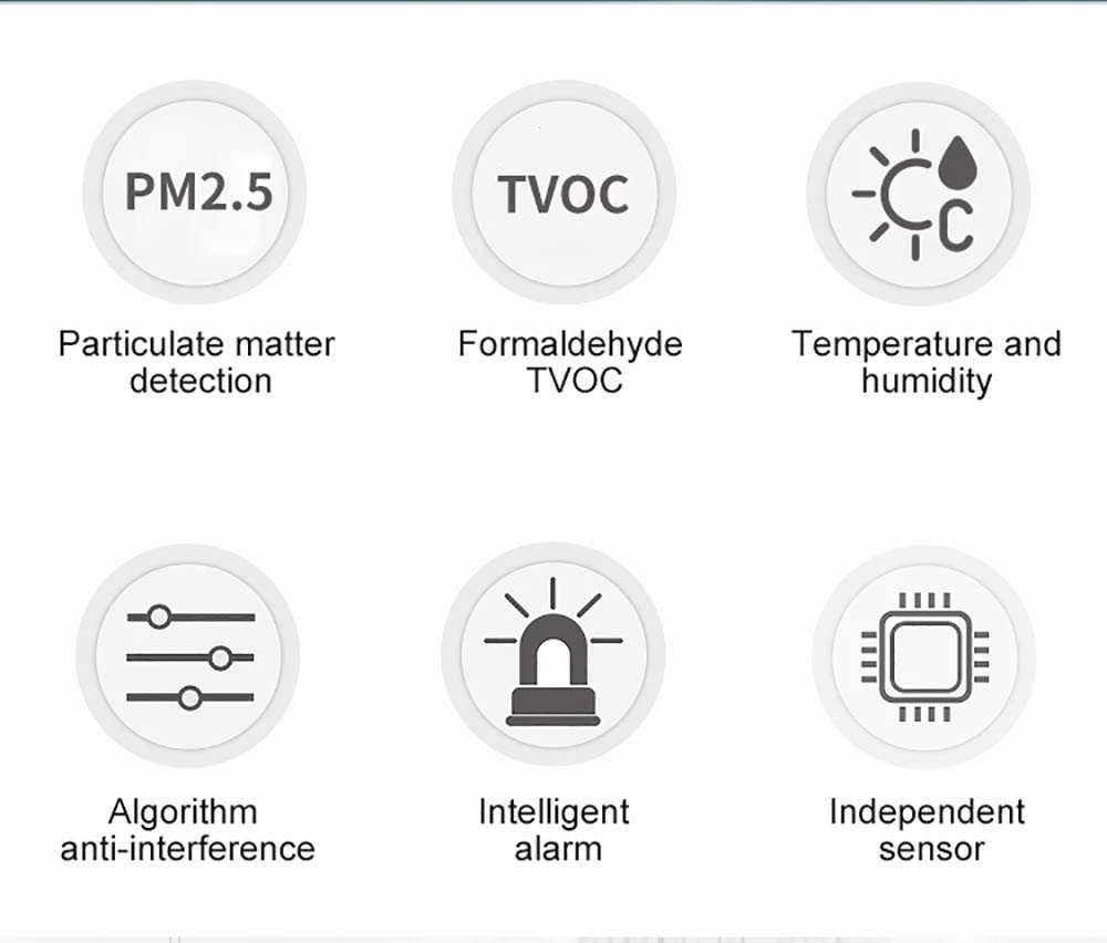 Noyafa Oro kokybės monitorius su PM2.5 signalizacija JMS-13