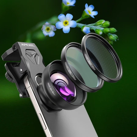 10X objektyvas su 52 mm filtrais Apexel HB100U52