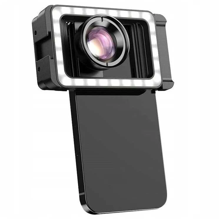 100 mm telefono makro objektyvas APEXEL APL-HB100FL23, su LED