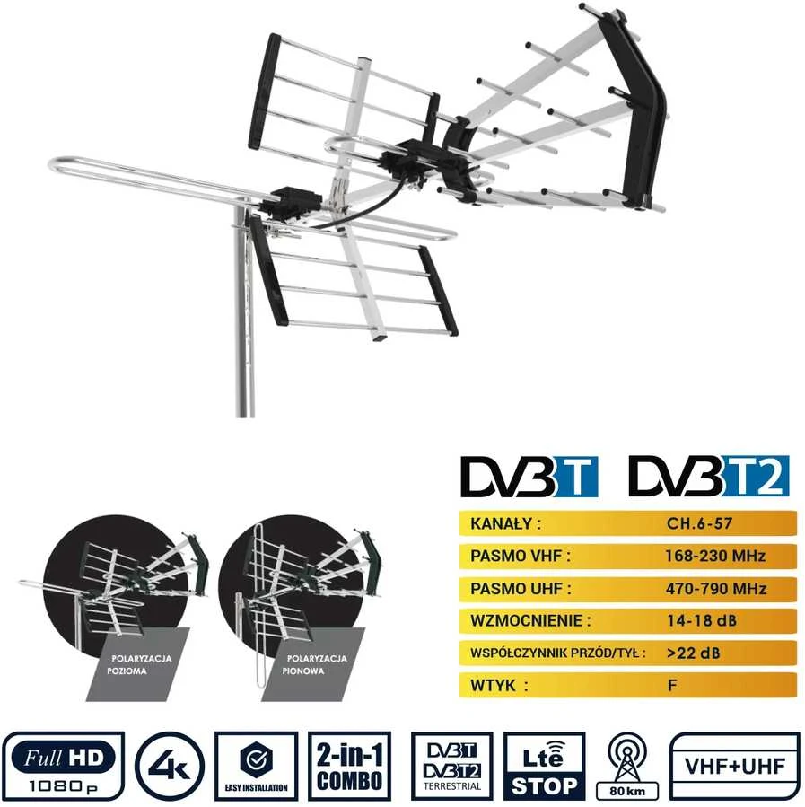 Antena RTV Opticum Antena DVB-T OPTICUM AX 900 LTE Combo Lite