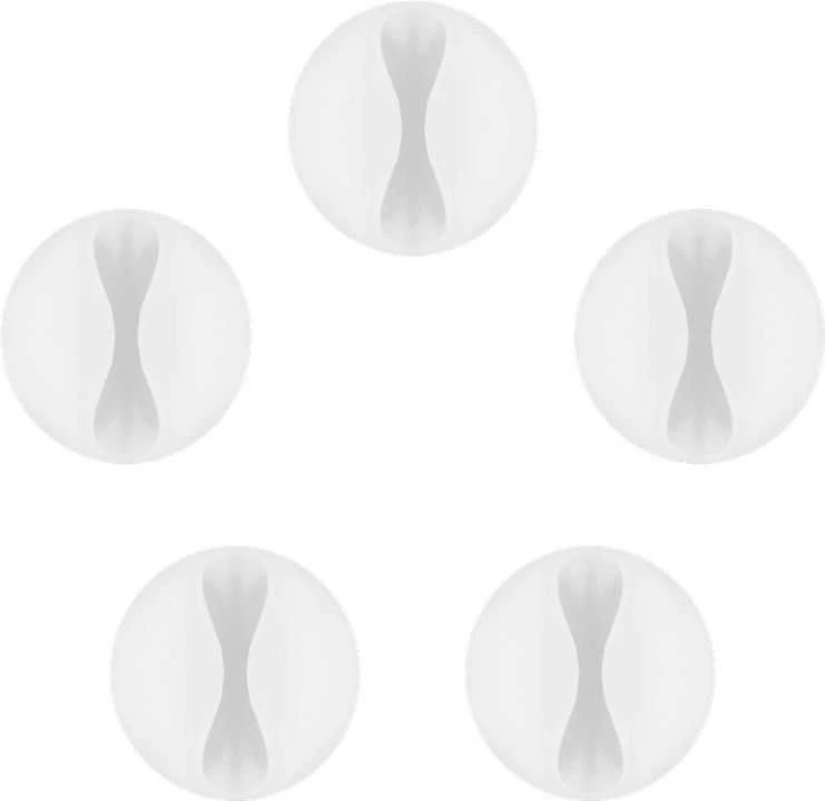 Goobay Desk Wire Management – 5 pakuotės, balta