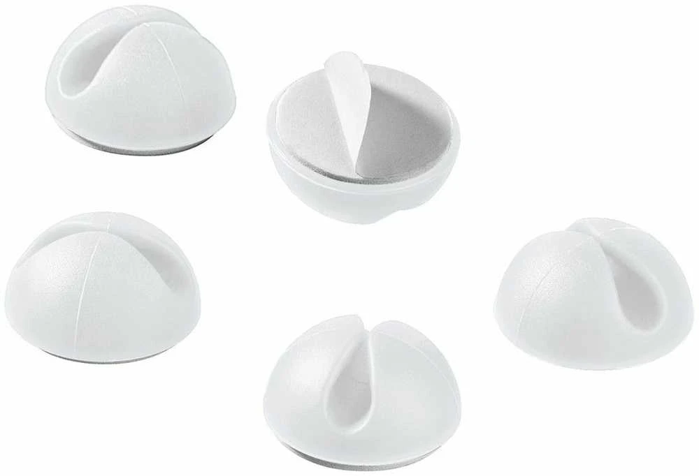 Goobay Desk Wire Management – 5 pakuotės, balta