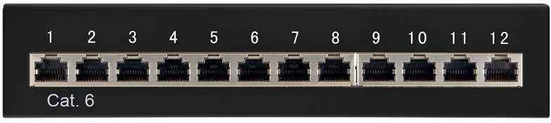 Wentronic Patch skydelis STP CAT 6 ekranuotas 12 prievadų Goobay