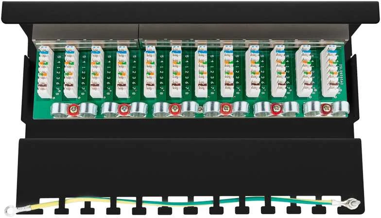 Wentronic Patch skydelis STP CAT 6 ekranuotas 12 prievadų Goobay