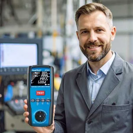 „PeakTech 2720“ mobilus PAT testeris sveikatos ir saugos patikrai