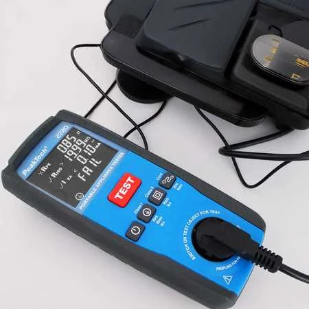 „PeakTech 2720“ mobilus PAT testeris sveikatos ir saugos patikrai