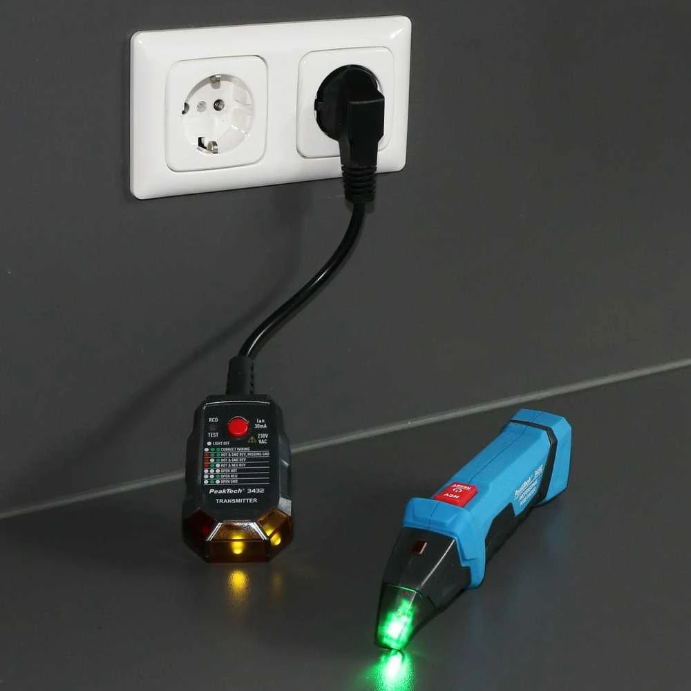 PeakTech 3432 RCD saugiklių ieškiklis