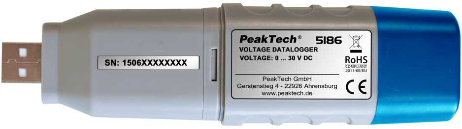 PeakTech 5186 USB nuolatinės srovės įtampos matuoklis