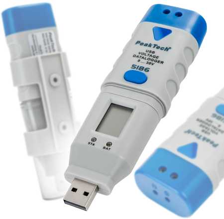 PeakTech 5186 USB nuolatinės srovės įtampos matuoklis