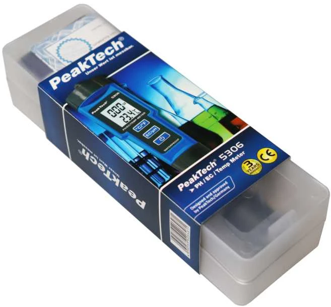 PeakTech 5306 pH, temperatūros ir EB skysčio matuoklis