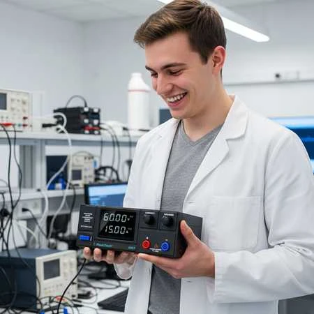 Peaktech Laboratorinis perjungimo maitinimo šaltinis DC 1-60V 15A smailė