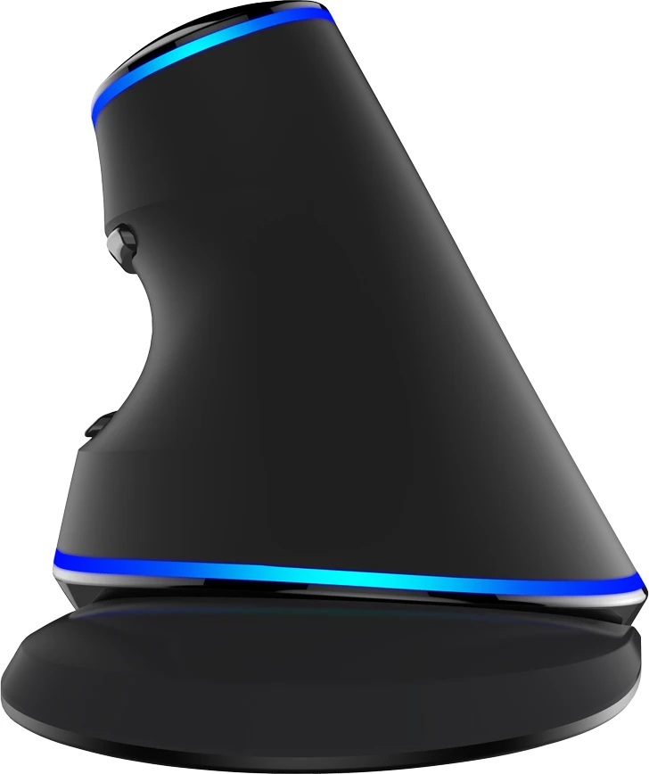 Blue „Delux M618 PLUS“ su laidu optinė pelė su LED lempute, mėlyna