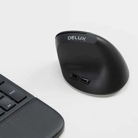 Optinė pelė Delux M618AIR GX juoda, belaidė