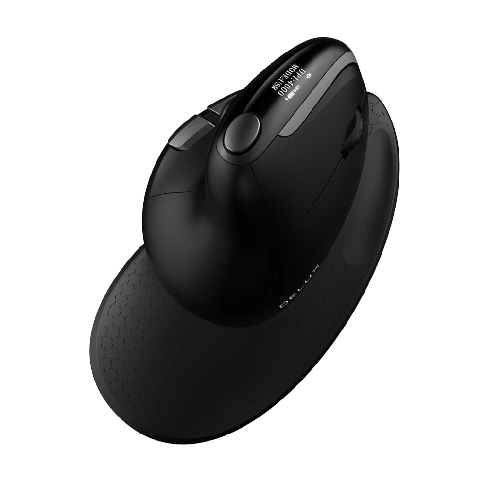 Belaidė ergonominė pelė Delux M618XSD BT+2.4G RGB