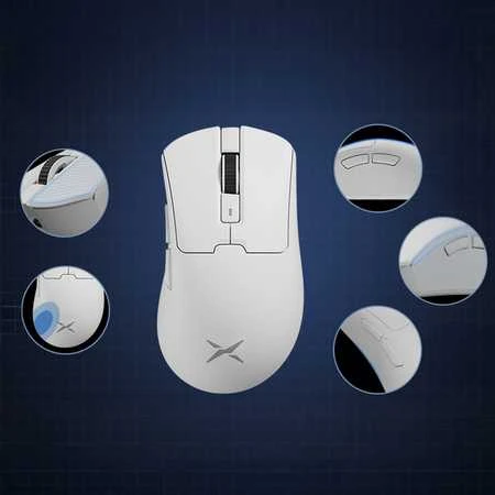 Pelė DELUX M900 PRO+ balta 26000DPI 1000 Hz