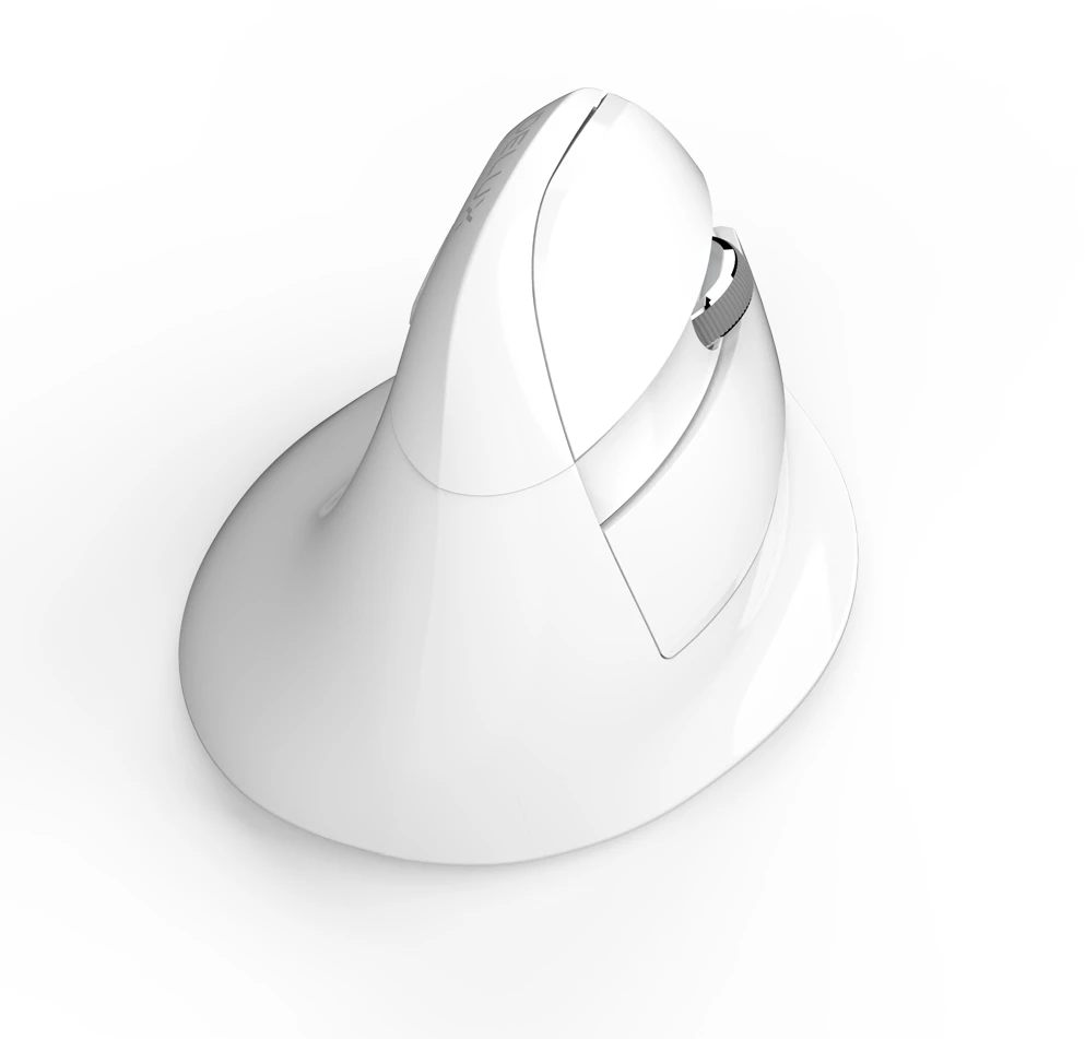 „Delux M618 MINI“ vertikali pelė, balta, belaidė