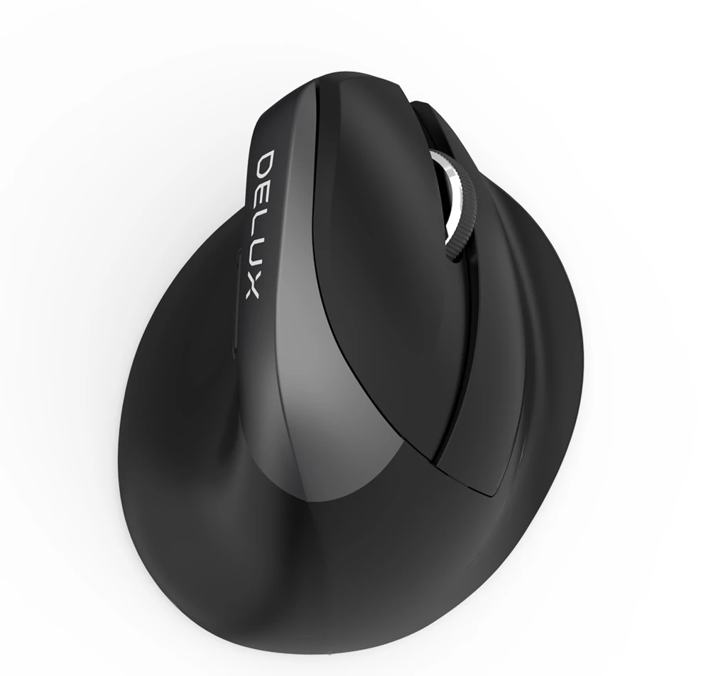Vertikali pelė Delux M618 MINI pilka, belaidė