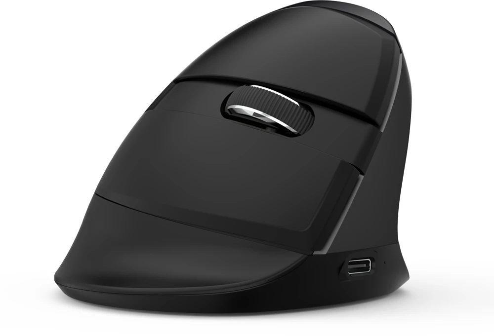 Vertikali pelė Delux M618 MINI pilka, belaidė