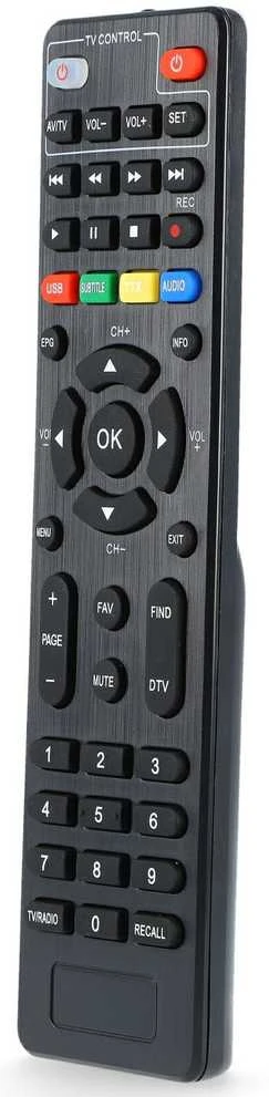 DVB-T2/C dekoderio nuotolinio valdymo pultas OPTICUM HBBTV T-BOX