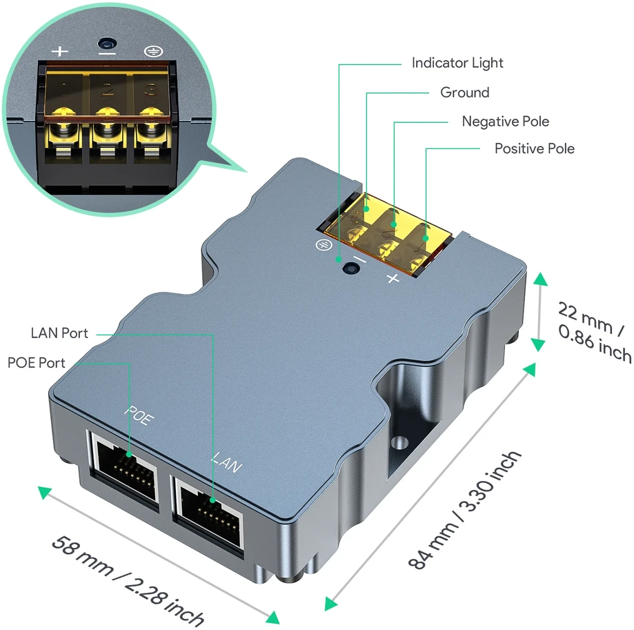 PoE maitinimo adapteris Starlink Spacetronik SP-LC34