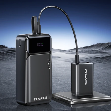 Powerbank 30000mAh 22,5W AWEI PA-103 juodas