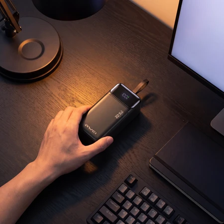 Powerbank Awei PA-106 50000mAh 22,5W PD 3xUSB-C juodos spalvos