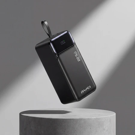 Powerbank Awei PA-106 50000mAh 22,5W PD 3xUSB-C juodos spalvos