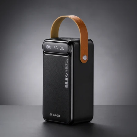 AWEI PowerBank P101K 60000mAh 22.5W juodos spalvos