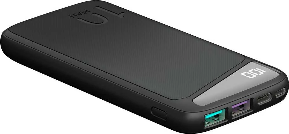 „Goobay“ greito įkrovimo išorinė baterija, 10 000 mAh, su maitinimo šaltiniu | 53936