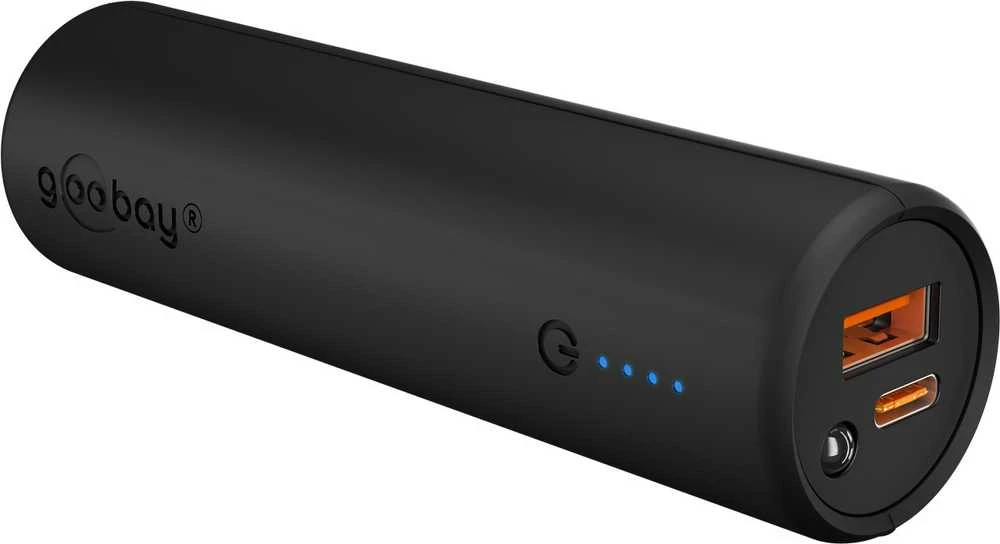 „Goobay Bike Powerbank 5.0“ su sustiprintu laikikliu dviračio vairui | 60656 | 5000 mAh | Juodas