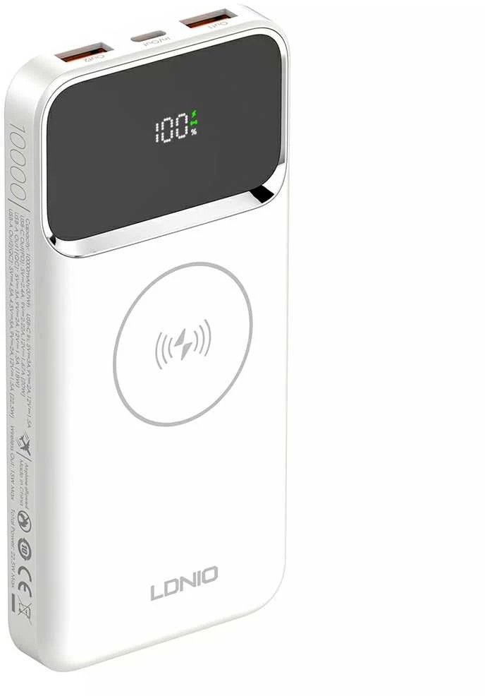 Powerbank LDNIO 10000 mAh Qi indukcinis magnetas USB-C
