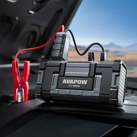 AVAPOW T8 Max - variklio užvedėjas 6000A 12V 88.8Wh