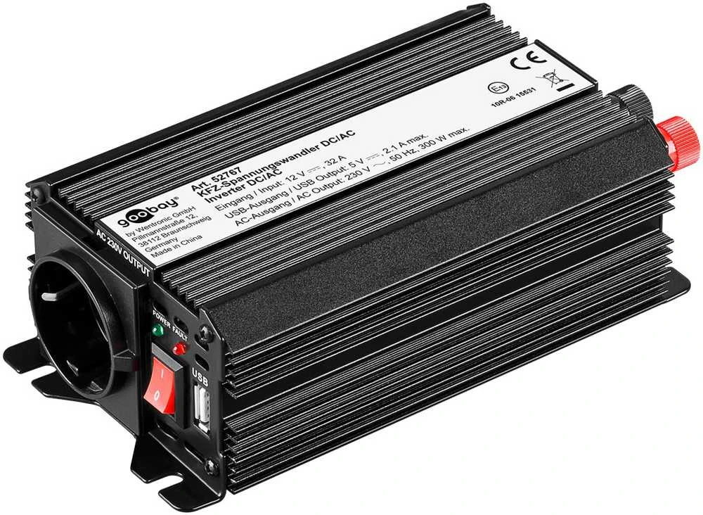 Goobay įtampos keitiklis 300W su USB jungtimi